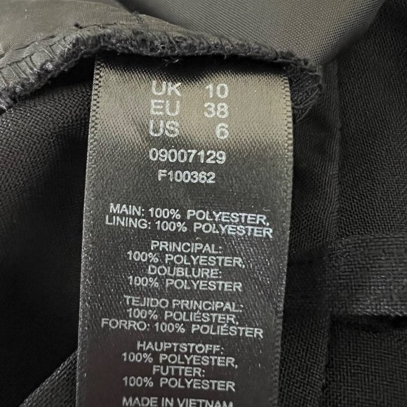 ASOS Black Cropped High Rise Seamed Pants size 6 - Picture 9 of 12